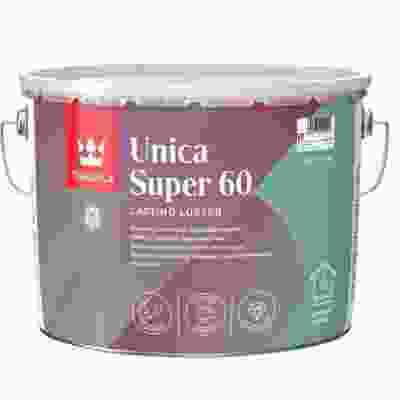 Tikkurila Unica Super 60 Износостойкий уретано-алкидный лак для деревянных поверхностей полуглянцевый (2,7л)