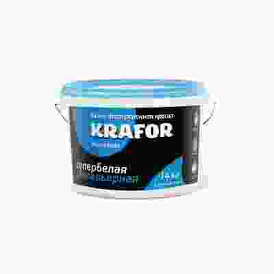 Краска KRAFOR интерьерная супербелая водно-дисперсионная акриловая (14кг)
