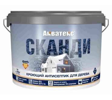 Акватекс Сканди кроющий антисептик для древесины Рогнеда Карамель 9 л