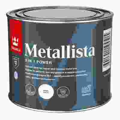 Краска по ржавчине 3 в 1 Tikkurila Metallista молотковая серебристая (2,5л)