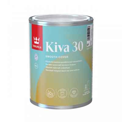Tikkurila Kiva 30 Водоразбавляемый лак для деревянных поверхностей полуматовый (2,7л)