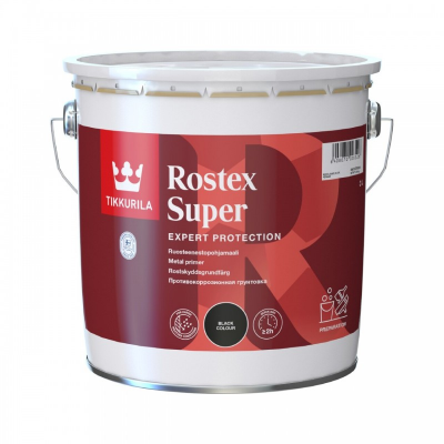 Tikkurila Rostex Super противокоррозионная грунтовка быстрого высыхания светло-серый (3л)