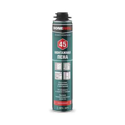 Профессиональная монтажная пена Donewell 45 всесезонная (1000 мл)
