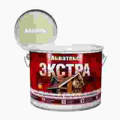 Акватекс-экстра защитно-декоративное покрытие для древесины ваниль (9л)