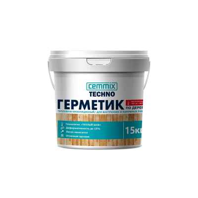 Герметик акриловый для дерева Cemmix Теплый шов, 15 кг, сосна