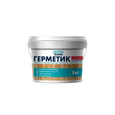 Герметик акриловый для дерева Cemmix Теплый шов, 3 кг, медовый