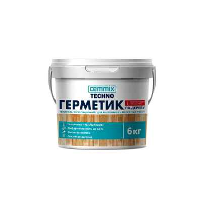 Герметик акриловый для дерева Cemmix Теплый шов, 6 кг, сосна
