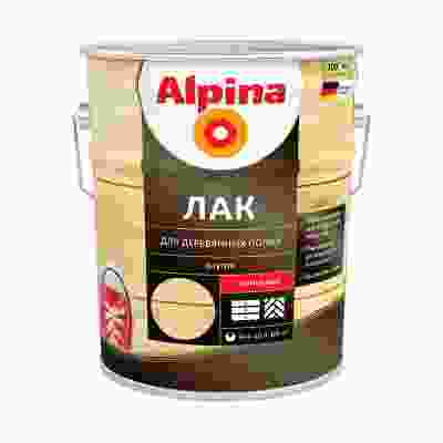 Лак для деревянных полов Alpina, алкидно-уретановый, глянцевый, 10 л