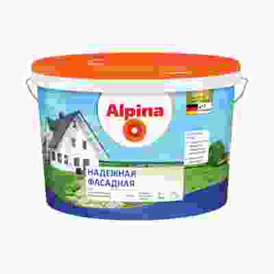 Краска фасадная Alpina Надежная, матовая, белая, 10 л