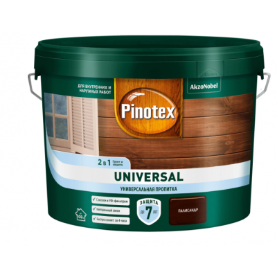 Пропитка для дерева Pinotex Universal 2 в 1 бесцветный (9л)