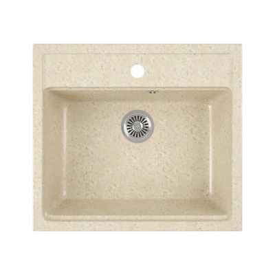 Мойка для кухни GreenStone GRS-06-328, врезная, 565 x 505 мм, бежевая