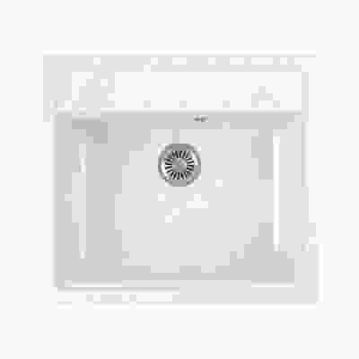 Мойка для кухни GreenStone GRS-06-331, врезная, 565 x 505 мм, белая