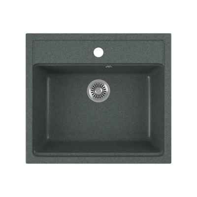 Мойка для кухни GreenStone GRS-06-343, врезная, 565 x 505 мм, антрацит