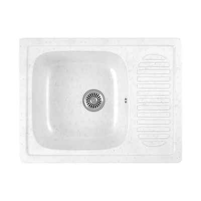 Мойка для кухни GreenStone GRS-13-331, врезная, 650 x 500 мм, белая