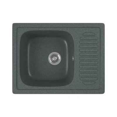 Мойка для кухни GreenStone GRS-13-343, врезная, 650 x 500 мм, антрацит