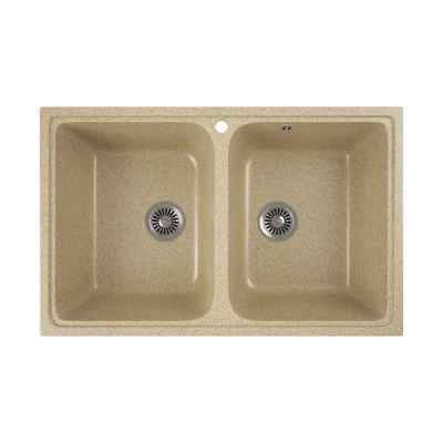 Мойка для кухни GreenStone GRS-15-302, врезная, 785 x 495 мм, песочная