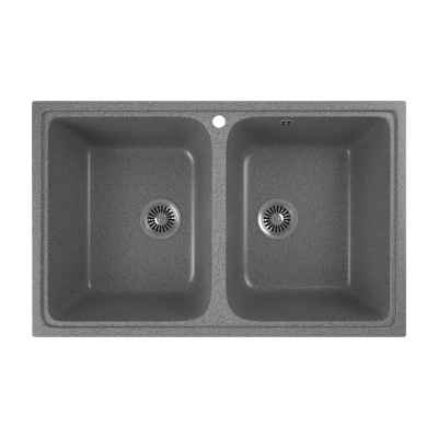 Мойка для кухни GreenStone GRS-15-309, врезная, 785 x 495 мм, темно-серая