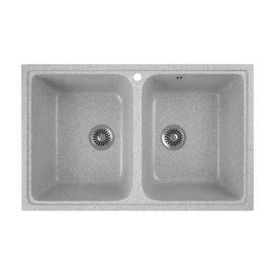 Мойка для кухни GreenStone GRS-15-310, врезная, 785 x 495 мм, серая