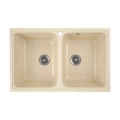 Мойка для кухни GreenStone GRS-15-328, врезная, 785 x 495 мм, бежевая