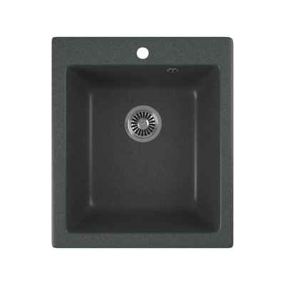 Мойка для кухни GreenStone GRS-17-343, врезная, 415 x 490 мм, антрацит