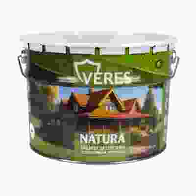 Пропитка для дерева Veres Natura, полуматовая, 9 л, белая