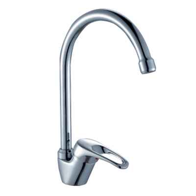 Смеситель для кухни Rossinka B35-23 высокий поворотный излив 180мм