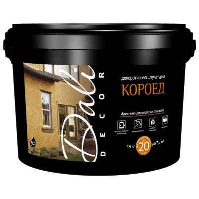 Декоративная штукатурка Dali-Decor Короед акриловая белая (15кг)