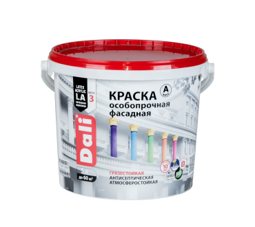Dali Краска фасадная особопрочная База А (белый) 5 л
