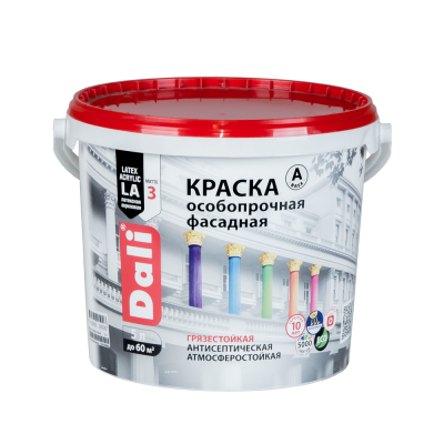 Dali Краска фасадная особопрочная База А (белый) 5 л