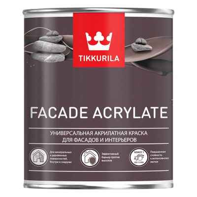 Краска фасадная акрилатная Tikkurila Facade Acrylate для фасадов и интерьеров (9л)