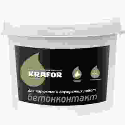 Грунтовка KRAFOR полиакриловая «Бетонконтакт» для наружных и внутренних работ (18кг)
