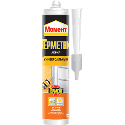 Герметик акриловый универсальный Момент (420мл) картридж (белый)
