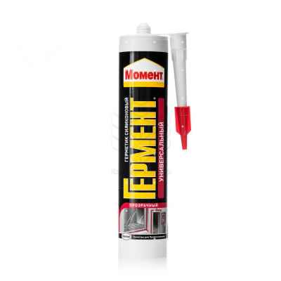 Герметик силиконовый универсальный Момент Гермент прозрачный (280мл)