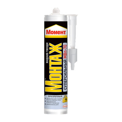 Монтажный клей Момент ''Монтаж Суперсильный Прозрачный'' (280г) картридж 1193517