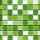 Мозаика Elada Crystal CB606 (327х327х4мм) бело-зелёный микс