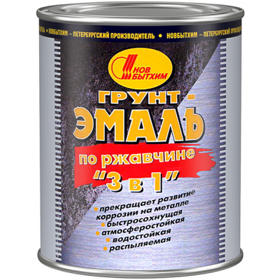 Грунт-эмаль по ржавчине Новбытхим 3-в-1 белая 20 л
