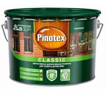 Pinotex Classic пропитка для защиты древесины бесцветный 9л.