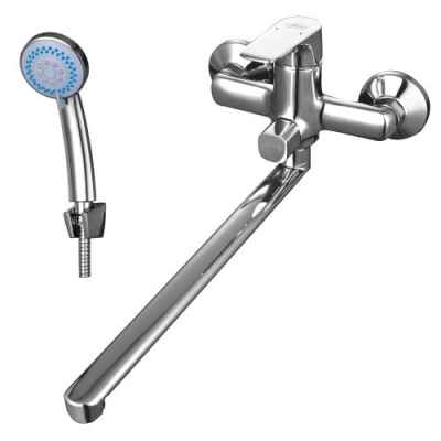 Смеситель для ванны Rossinka Silvermix RS31-32 плоский излив 350мм