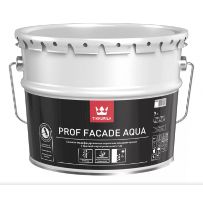 Краска фасадная акриловая Tikkurila Prof Facade Aqua база А (9л)