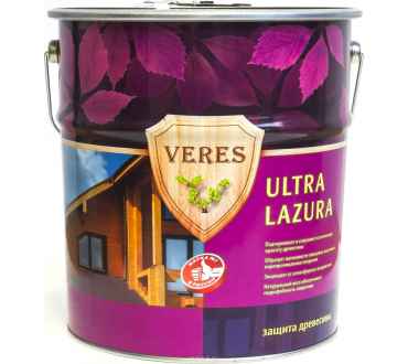Veres Ultra Lazura пропитка для древесины №12 белый 20л