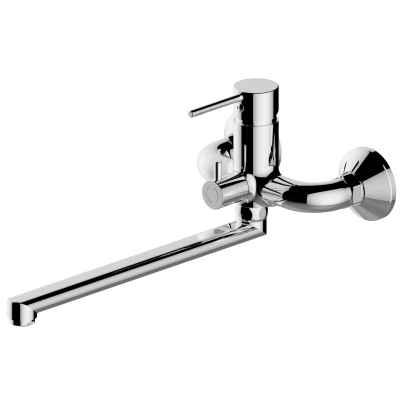 Смеситель для ванны Voda Single SG 31 хром с изливом 320 мм + шланг+лейка+держатель