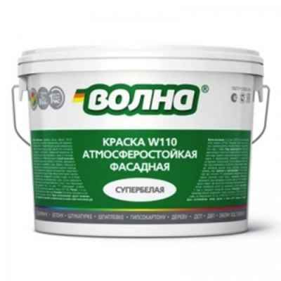 Краска акриловая ''Волна'' W110 фасадная супербелая (14кг)