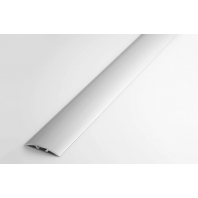 Порог прямой стыкоперекрывающий Лука ПС-04, 900 x 44,5 мм, серебро люкс