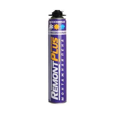 Монтажная пена пистолетная Mastertex Remont Plus 65 Pro всесезонная (0,75л)