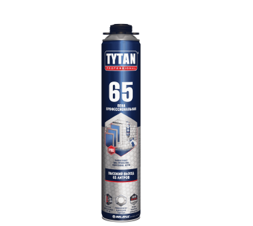 Пена монтажная Tytan 65 профессиональная ''О2''с увеличенным выходом  (0,75л)