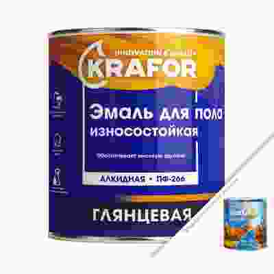 Эмали для пола алкидная ПФ-266 Krafor красно-коричневая (20кг)