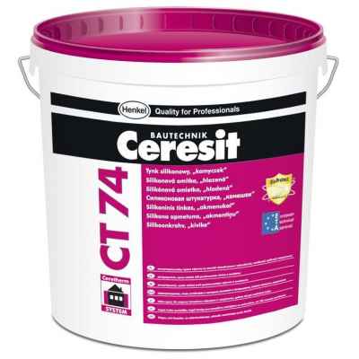 Штукатурка силиконовая Ceresit СТ 74 камешковая 2мм (25кг)
