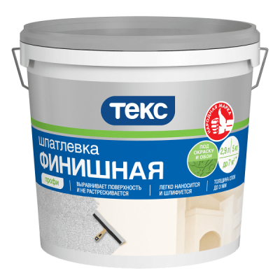 Шпатлевка финишная выравнивающая Текс Профи (16кг)