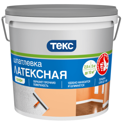 Шпатлевка латексная Текс Профи (16кг)